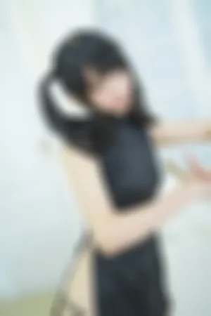 [MiFuli]米友福利 高叉黑色旗袍 黑色丁字裤