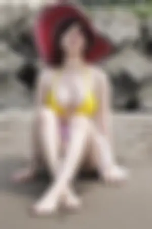 气质美女好奔放！丰满身材比基尼罩不住～