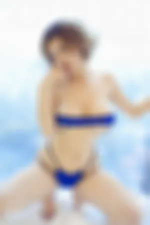 [XiuRen]秀人网 2018.05.23 No.1025 蓝色线状比基尼连体银色卡缝连体泳衣