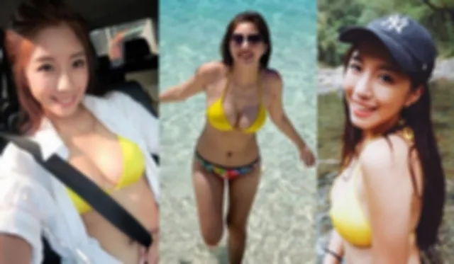 台湾正妹Nono澳洲Hyams Beach黄色比基尼性感照片