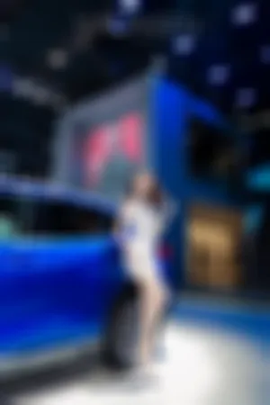 抖音网红车模车展美照