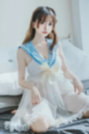 [WeiboGirl]微博红人 蓝色睡裙