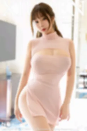 [XiuRen]秀人网 2021.01.19 No.3021 厦门旅拍_粉色镂空毛衣吊裙_半脱无内私房