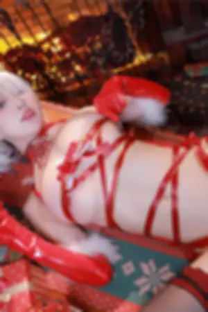 [WeiboGirl]微博红人 2021.03.27 圣诞2B 内衣+丝带
