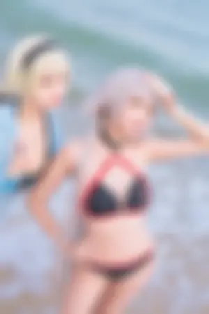 [WeiboGirl]微博红人 2021.08.23 黑白贞双人泳衣