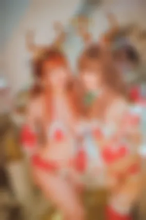 [WeiboGirl]微博红人 双人圣诞麋鹿