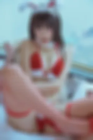 [WeiboGirl]微博红人 圣诞女郎红丝网袜 兔子