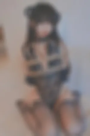 [WeiboGirl]微博红人 黑色透视连体内衣 小恶魔透视装