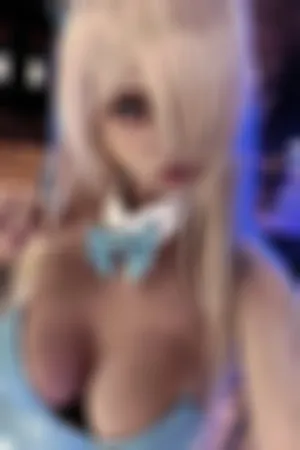 [WeiboGirl]微博红人 蓝色高叉连体衣黑丝 明日奈兔女郎