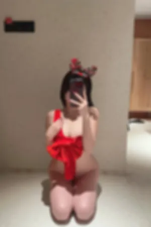 [WeiboGirl]微博红人 私房性感红色高叉连体衣 红色蝴蝶结