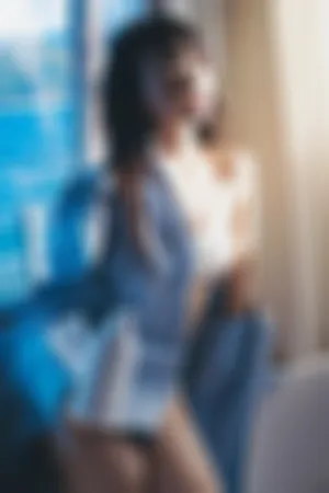 [FuLi]米友福利 白色 抹胸内衣 蓝衬衫