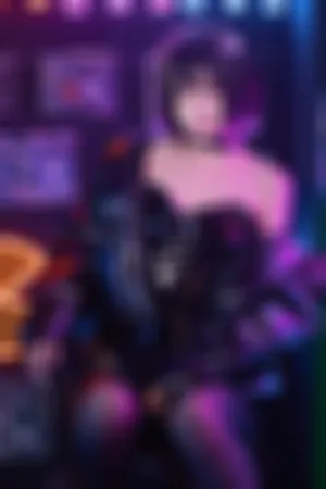 [WeiboGirl]微博红人 性感黑色皮质连体内衣 赛博少女