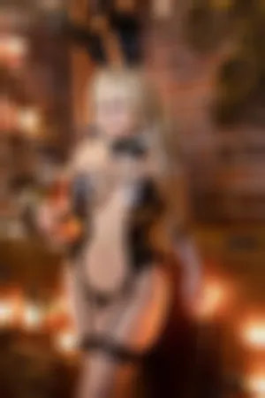 [WeiboGirl]微博红人 黑色 透明 皮质连体衣 透明兔女郎