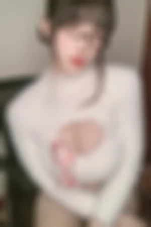 [WeiboGirl]微博红人 性感 白色 绒毛上衣 半脱 圣诞节