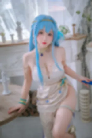 [WeiboGirl]微博红人 私房 性感 银白色礼裙 半撩 海伦礼服