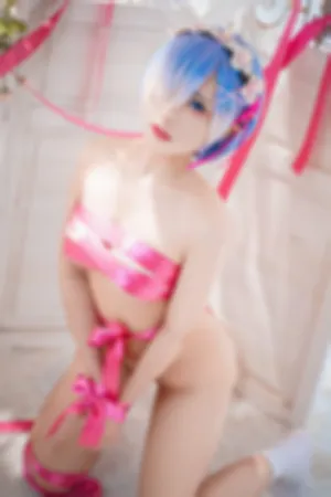 [WeiboGirl]微博红人 私房 性感 红色丝带裹身 蕾姆丝带