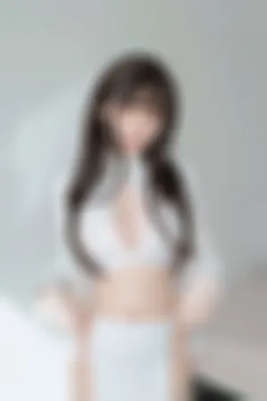 [WeiboGirl]微博红人 针织毛衣 半脱 白色毛衣