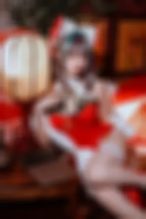 [WeiboGirl]微博红人 性感 红色旗袍 碧蓝柴郡旗袍