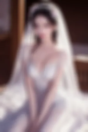 [AIBeauty]爱美女 No.034 白色 低胸婚纱裙 秀完美身材 新娘婚纱