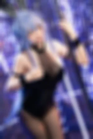 [WeiboGirl]微博红人 性感 黑色 皮质连体衣 超薄黑丝 花园