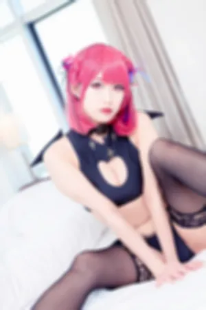 [FuLi]米友福利 黑色内衣 蕾丝袜 魅魔的诱惑 B套