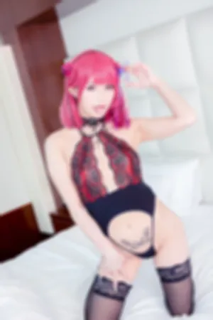 [FuLi]米友福利 黑色内衣 蕾丝袜 魅魔的诱惑 C套