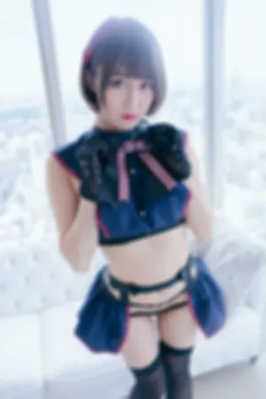 [WeiboGirl]微博红人 私房 性感 黑色制服 白色内衣 情趣