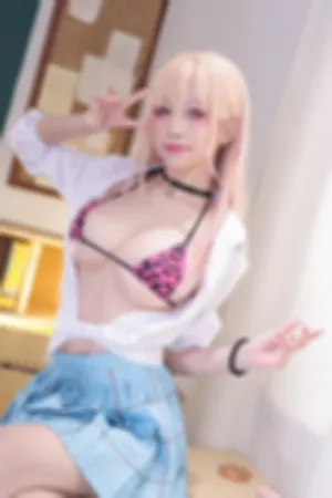 [Cosplay]角色扮演 脱JK制服 三点式内衣 喜多川海梦2.0