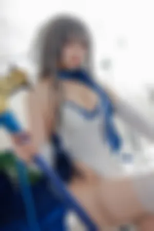 [WeiboGirl]微博红人 白色 吊带情趣服饰 路易九世礼服