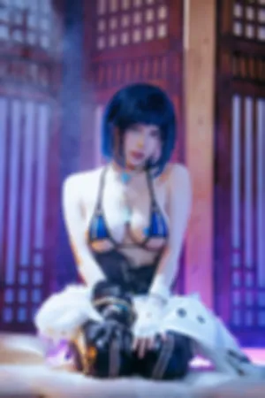 [WeiboGirl]微博红人 黑色服饰 夜兰内衣