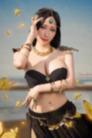 [Cosplay]角色扮演 海边 黑色内衣 鬼刀 王凌