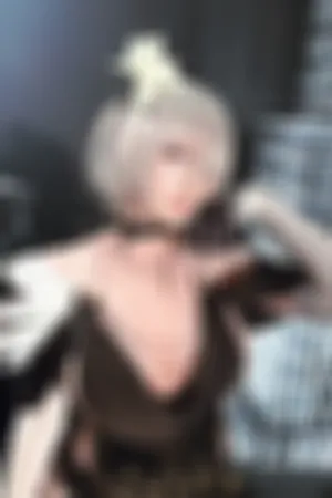 [Cosplay]角色扮演 性感 黑色 薄纱礼裙 2B同人礼服