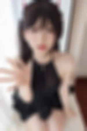 [FuLi]米友福利 私房 6套服饰系列 09月合集 黑色连衣裙+运动内衣