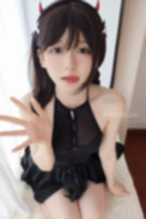 [FuLi]米友福利 私房 6套服饰系列 09月合集 黑色连衣裙+运动内衣