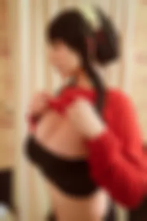 [Cosplay]角色扮演 性感 红色毛衣短裙 约尔红毛衣