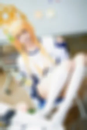 [Cosplay]角色扮演 户外 体操服 半脱 白色内衣