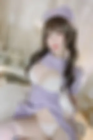 [Cosplay]角色扮演 紫色护士装 白色蕾丝内衣 紫护士