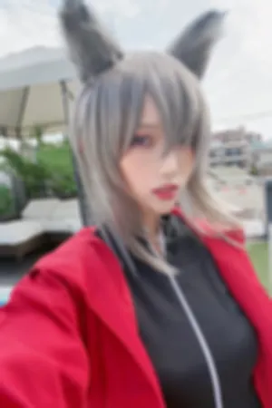 [Cosplay]角色扮演 泳池边 黑色连体泳衣 明日方舟