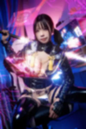 [WeiboGirl]微博红人 性感 黑色 情趣服饰 黑皮长靴 绝影