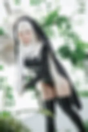 [Cosplay]角色扮演 修女装扮 黑色 皮质连体衣 歌住樱子