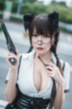 [WeiboGirl]微博红人 性感白T 黑短裙 黑丝网袜 动漫游戏漫展