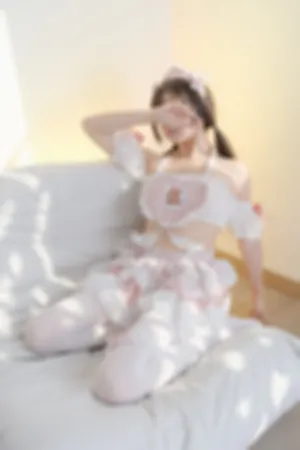 [FuLi]米友福利 美少女 粉色女仆装 超薄白丝 朝露