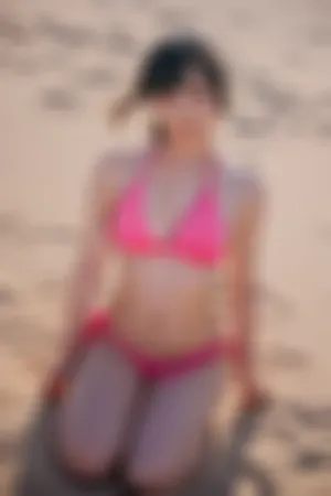 [FuLi]米友福利 户外沙滩 性感 粉色比基尼