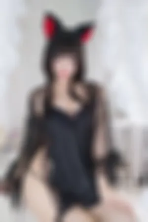 [FuLi]米友福利 黑色 薄纱裙 猫咪少女