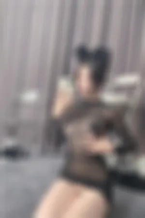 [FuLi]米友福利 黑色薄透睡衣 猫耳 野猫