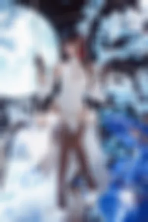 [Cosplay]角色扮演 白色 情趣旗袍服饰 黑丝袜 逸仙