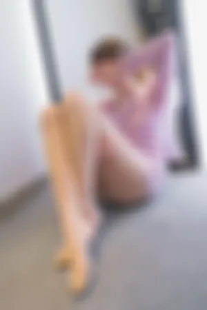 [WeiboGirl]微博红人 粉色 针织连衣短裙 超薄肉丝 微风06