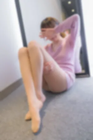 [WeiboGirl]微博红人 粉色 针织连衣短裙 超薄肉丝 微风06