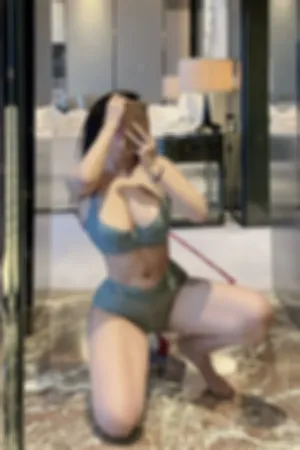 [FuLi]米友福利 私房浴室 墨绿色 蕾丝内衣 椰树椰汁