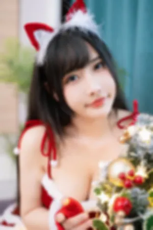 [Cosplay]角色扮演 红色 圣诞吊带短裙 黑丝袜 圣诞节